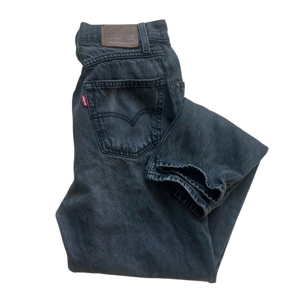 Levi’s Premium 80S Mom Jeans High-Waist Black 100% Cotton Size 28 - Picture 6 of 16